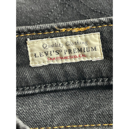 Levi's Men's Black High Rise Slim Fit Straight Skinny Denim Jeans Pants W31 L32