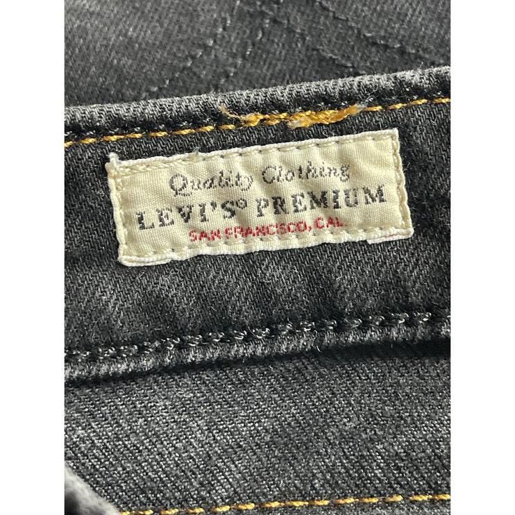 Levi's Men's Black High Rise Slim Fit Straight Skinny Denim Jeans Pants W31 L32