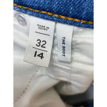 Ann Taylor LOFT Women's Blue High Rise Straight Leg Relaxed Denim Jeans Size 32