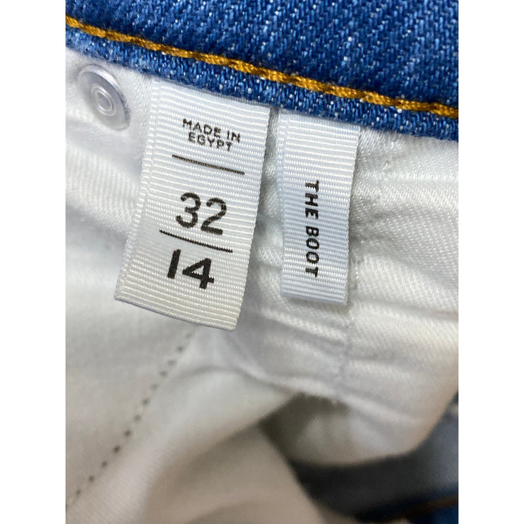 Ann Taylor LOFT Women's Blue High Rise Straight Leg Relaxed Denim Jeans Size 32