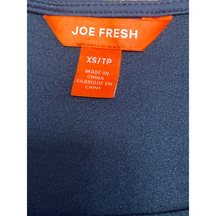 Joe Fresh Women's Blue Ruffled Flutter Sleeve Mini Fit and Flare A-Line Dress XS