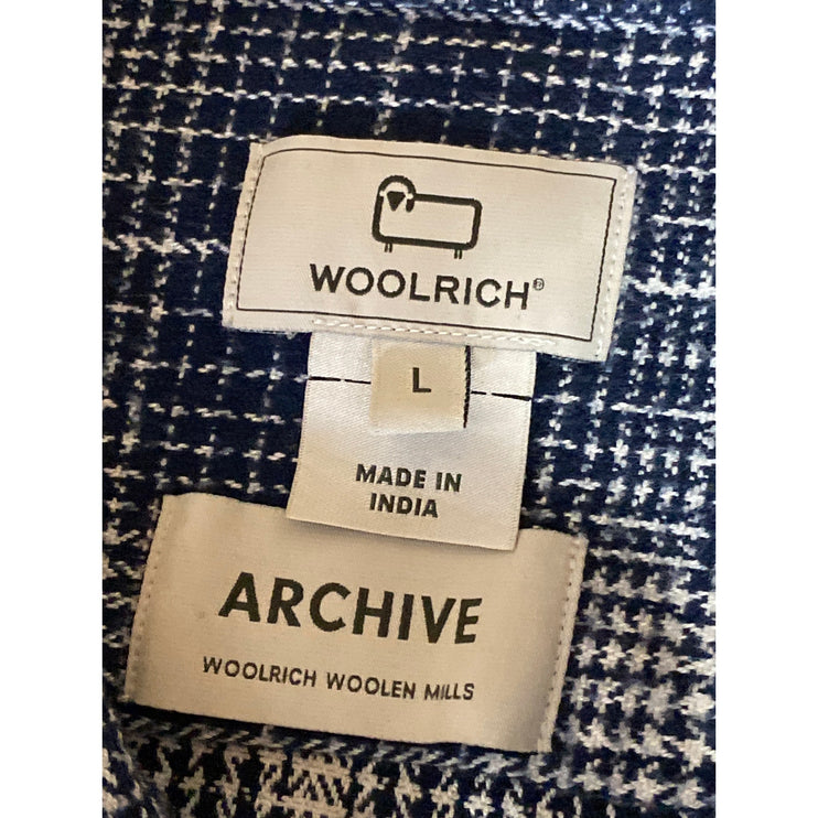 Woolrich Men's Plaid Check Collared Long Sleeve Casual Button Down Shirt Top L