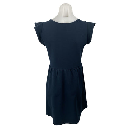 Joe Fresh Women's Blue Ruffled Flutter Sleeve Mini Fit and Flare A-Line Dress XS