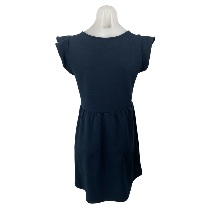 Joe Fresh Women's Blue Ruffled Flutter Sleeve Mini Fit and Flare A-Line Dress XS