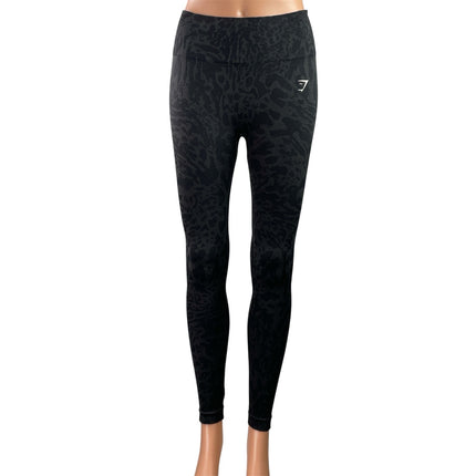 Gymshark Adapt Animal Seamless Black High Rise Yoga Athletic Leggings Pants S