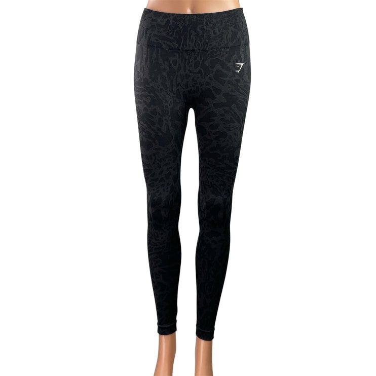 Gymshark Adapt Animal Seamless Black High Rise Yoga Athletic Leggings Pants S