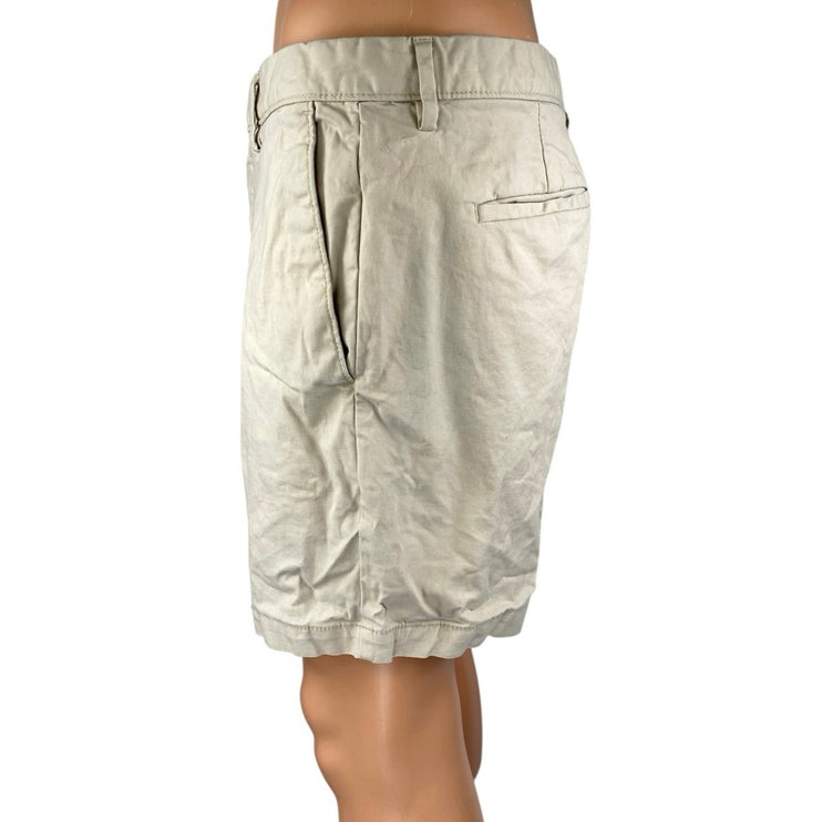 Banana Republic Lived In Men's Beige Chino Khaki Straight Casual Shorts Size 32