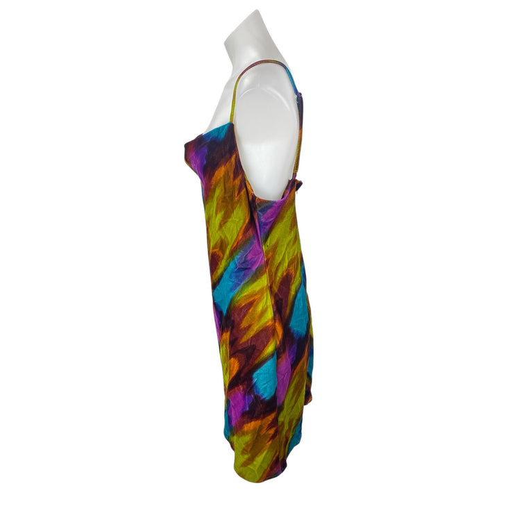 Urban Outfitters Multicolor Abstract Cowl Neck Cami Camisole Tank Dress Size L