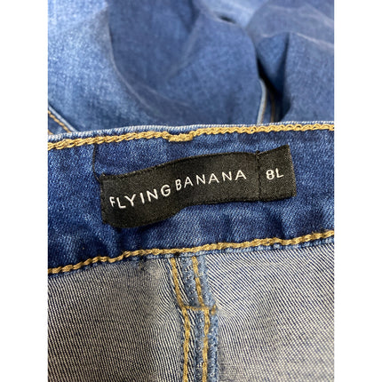 Flying Banana Blue High Waisted Bell Bottom Flared Bootcut Denim Jeans Size 8
