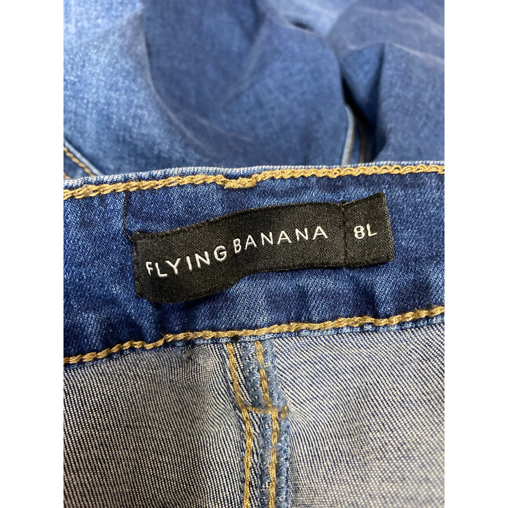 Flying Banana Blue High Waisted Bell Bottom Flared Bootcut Denim Jeans Size 8