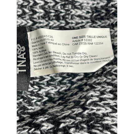 Aritzia TNA Black Marled Knit Cozy Cable Wrap Winter Infinity Neck Scarf OS