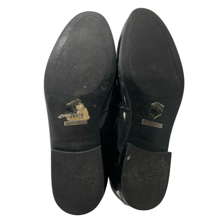 Aldo Men's Black Patent Leather Flat Heel Lace Up Derby Dress Shoes Size 10.5