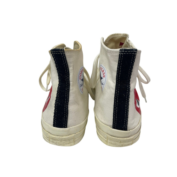 Converse Chuck Taylor x Comme Des Garcons Play White High Top Sneakers Shoes 12