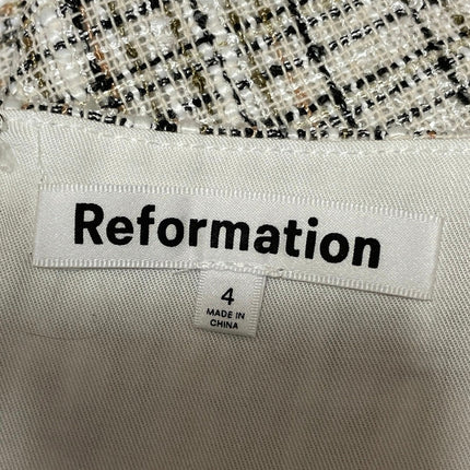 Reformation Plaid Check Zuri Crop Top Veranda Mini Flare A-Line Skirt Set Sz 2/4