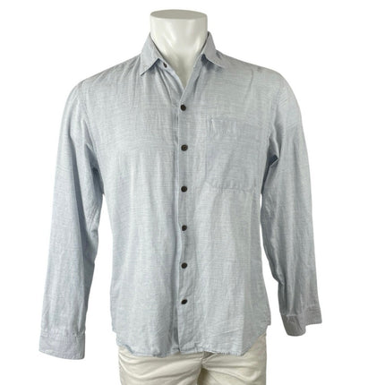 Kenny Flowers Men's Light Blue Long Sleeve Pocket Button Down Shirt Top Size M