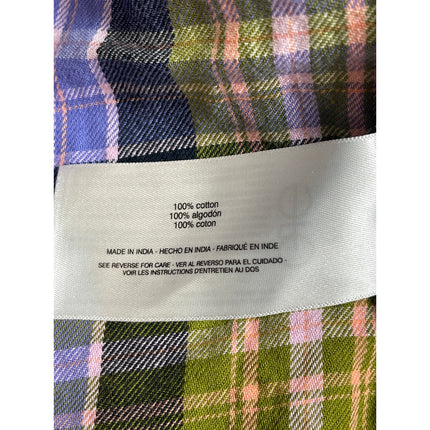 Circus NY Multicolor Plaid Colorblock Cutout Long Sleeve Mini Shirt Dress Size S