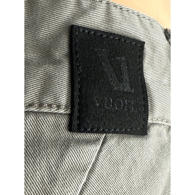 Vuori Meta Men's Gray High Rise Slim Straight Chino Tapered Trousers Pants Sz 34