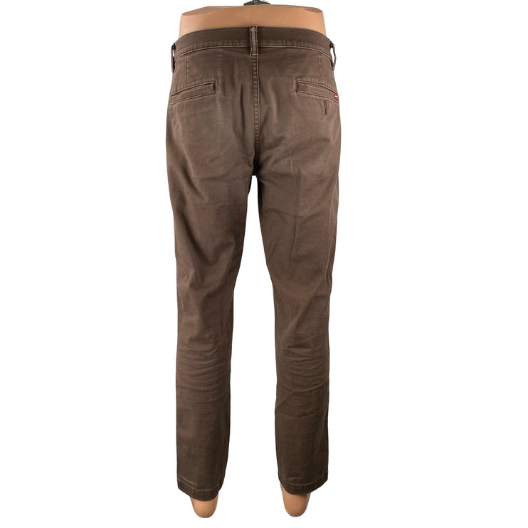 Levi's XX EZ Men's Brown High Rise Casual Straight Chino Denim Jeans Pants 32