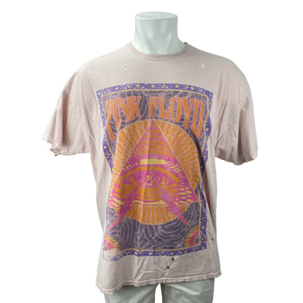 Pink Floyd Men's Distressed Music Tour Band Poster Weekend Tee T-shirt Top Sz OS