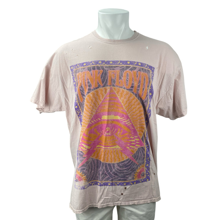 Pink Floyd Men's Distressed Music Tour Band Poster Weekend Tee T-shirt Top Sz OS
