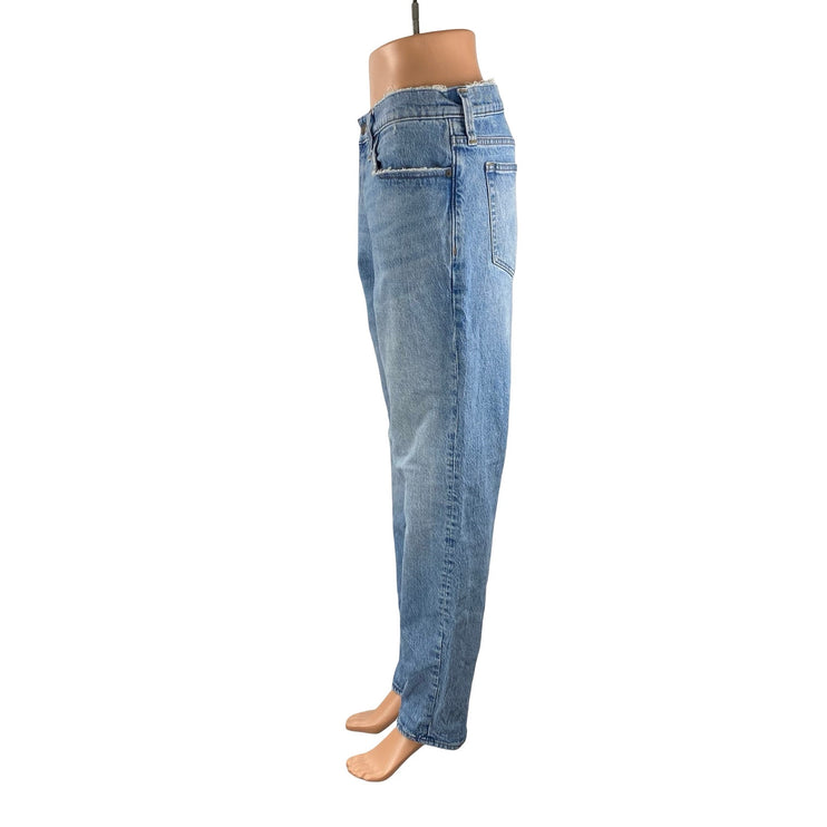 Madewell Women's Blue Baggy Barrel Carrot Balloon Tapered Denim Jeans Pants 32
