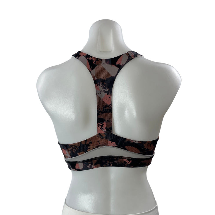 Lululemon Break Free Brown Splatter Print Racerback Sports Bra Crop Tank Top S