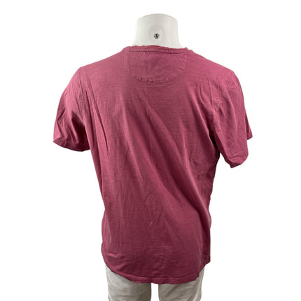Even Tide Men's Pink Short Sleeve Crew Neck Pocket T Shirt Tee Top Size L Tall