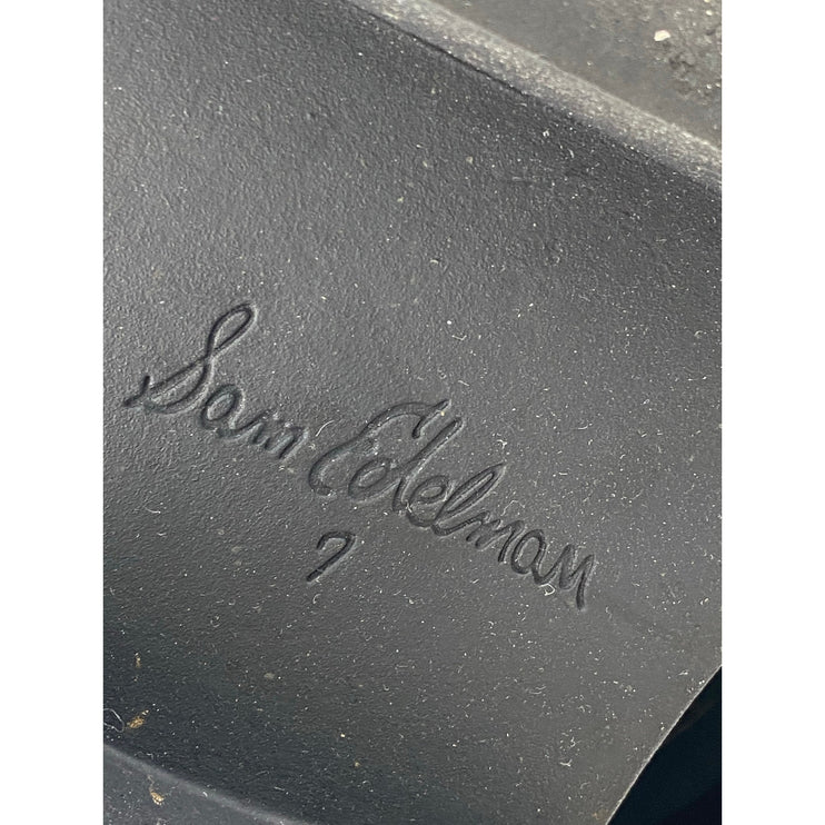 Sam Edelman Lydia Women's Black Faux Leather Round Toe Zip Up Tall Boots Size 7