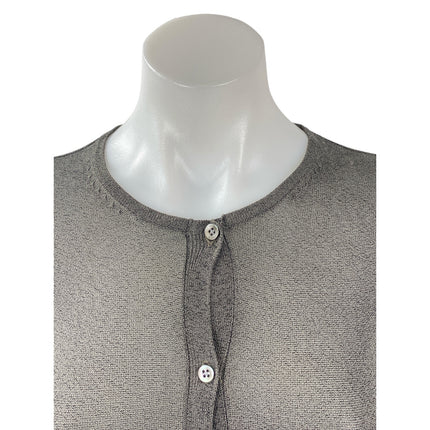 Banana Republic Gray Round Neck Long Sleeve Button Down Cardigan Sweater Top S