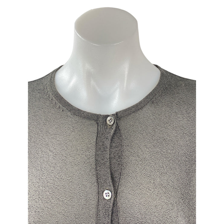 Banana Republic Gray Round Neck Long Sleeve Button Down Cardigan Sweater Top S