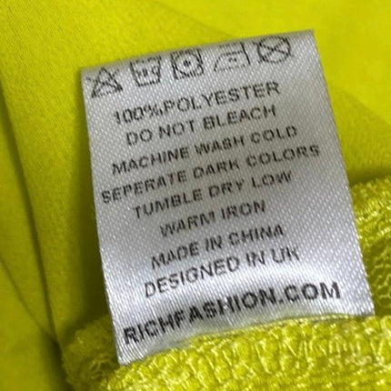 Rich Fashion Women's Yellow Lace Sleeveless Cami Camisole Slip Tank Top Size 4