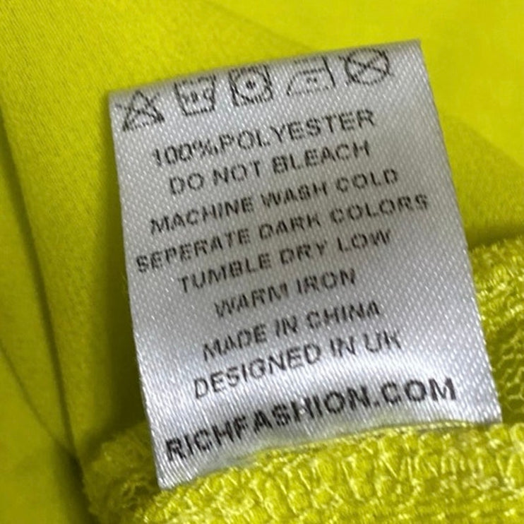 Rich Fashion Women's Yellow Lace Sleeveless Cami Camisole Slip Tank Top Size 4