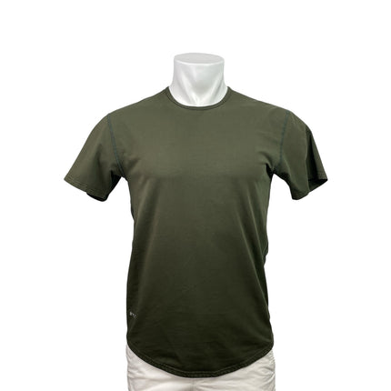 BYLT Men's Green Crew Neck Curve Hem Basic Short Sleeve T Shirt Tee Top Size L