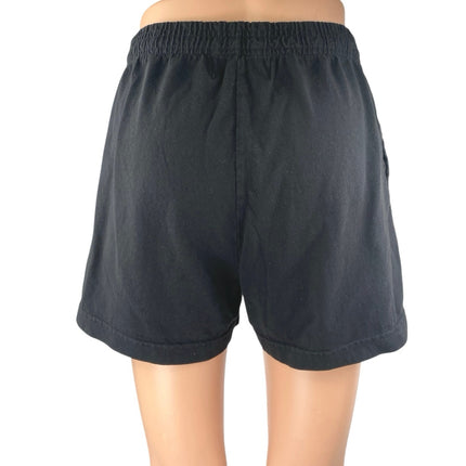 Talentless Women's Black High Waisted Pull On Athletic Mini Sweat Shorts Size S