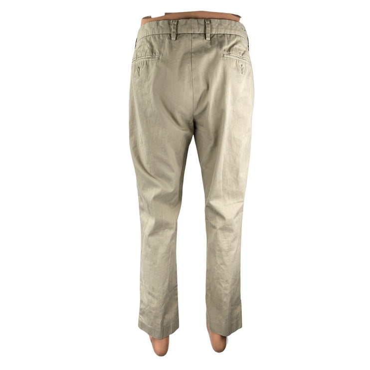 J.Crew Bowery Men's Beige High Rise Slim Straight Chino Trouser Dress Pants 33