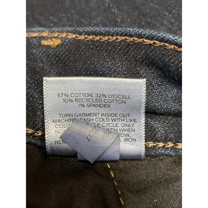 Express Blue High Waisted Front Slit Midi Cargo A-line Denim Jeans Skirt Size 12