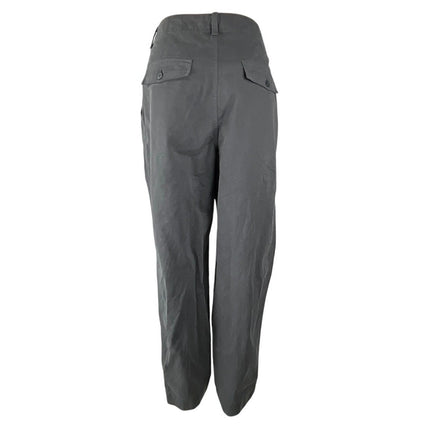 NEW GAP Gray Pleated High Rise Baggy Barrel Palazzo Wide Leg Trousers Pants 12