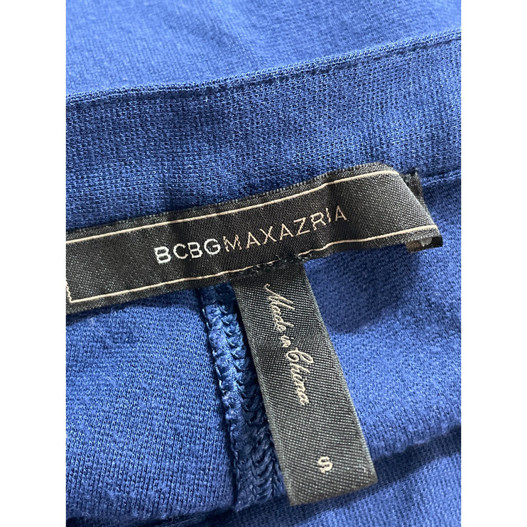 BCBGMaxazria Sissy Women's Blue Zip Pocket Slit Skinny Leggings Pants Size S