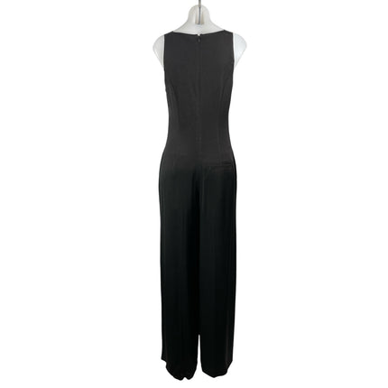 Elizabeth and James Women's Black Sleeveless Ring Wide Leg Jumpsuit Size 6