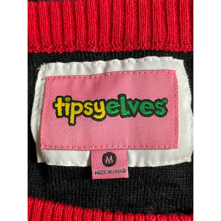 Tipsy Elves Women's Light Up Christmas Holiday Print Long Sleeve Sweater Top M