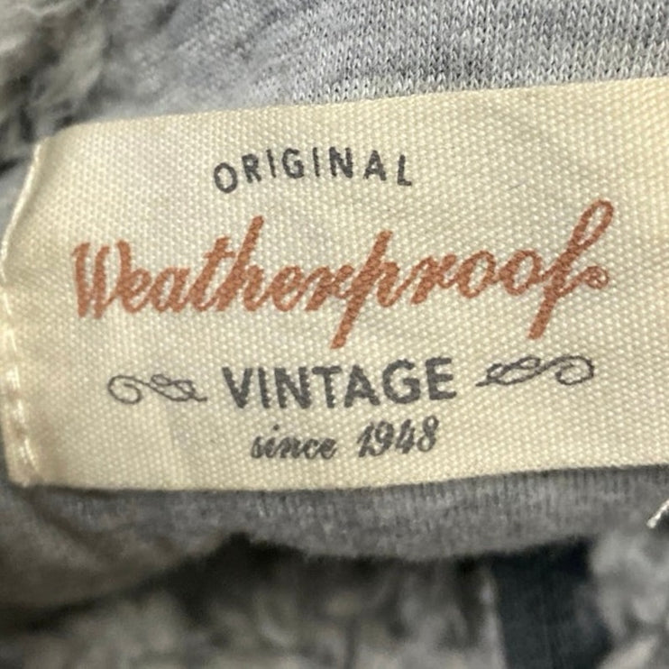 Weatherproof Vintage Women's Gray Quarter Zip Teddy Long Sleeve Sweater Top M