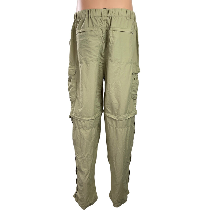 REI Beige High Waisted Convertible Hiking Outdoor Trousers Cargo Pants Size 36L