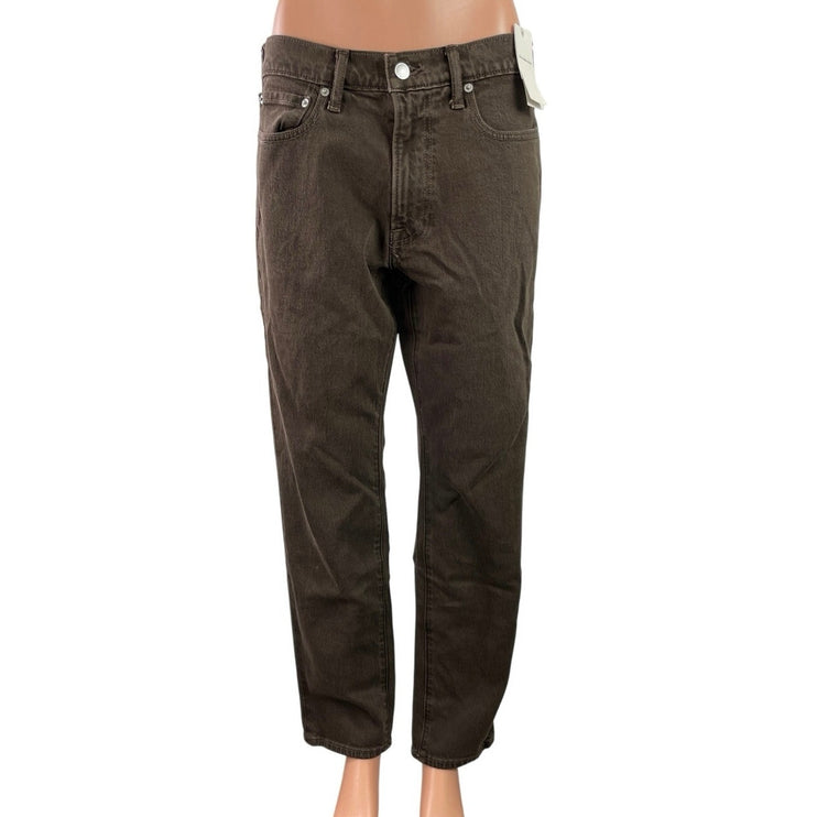 NEW Abercrombie & Fitch Vintage Straight Brown High Rise Denim Jeans Pants Sz 30