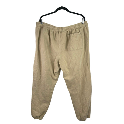 GAP Women's Beige Fleece Tapered Leg Elastic Waist Trousers Jogger Pants Size XL