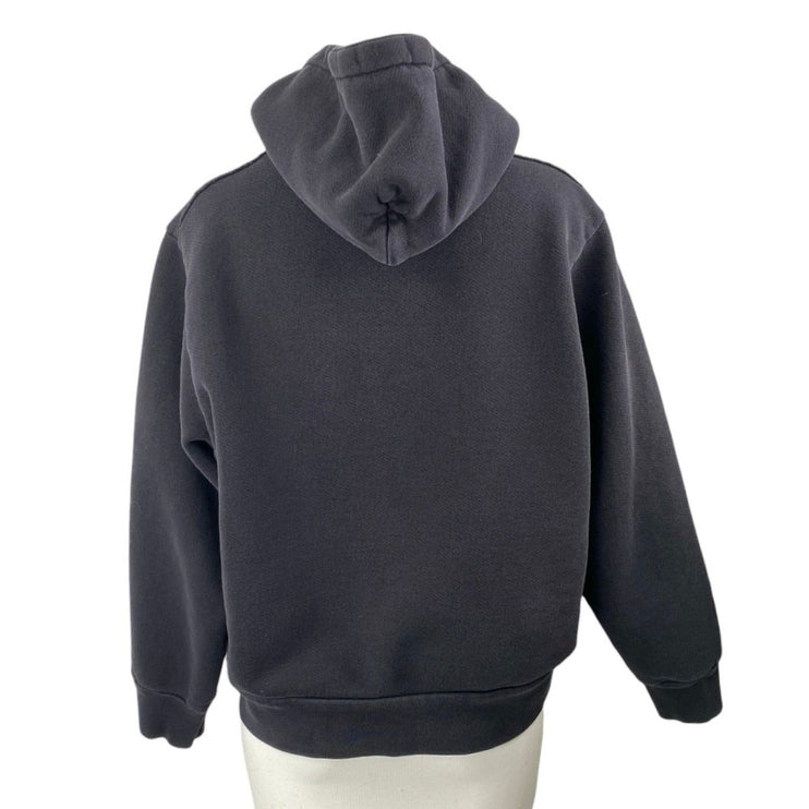 Simon Miller Womens Black Long Sleeve Pocket Hoodie Hooded Sweatshirt Top Size 1