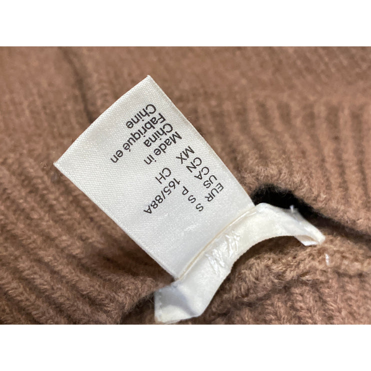 H&M Wool Cashmere Womens Brown Mock Neck Long Sleeve Sweatshirt Sweater Top Sz S