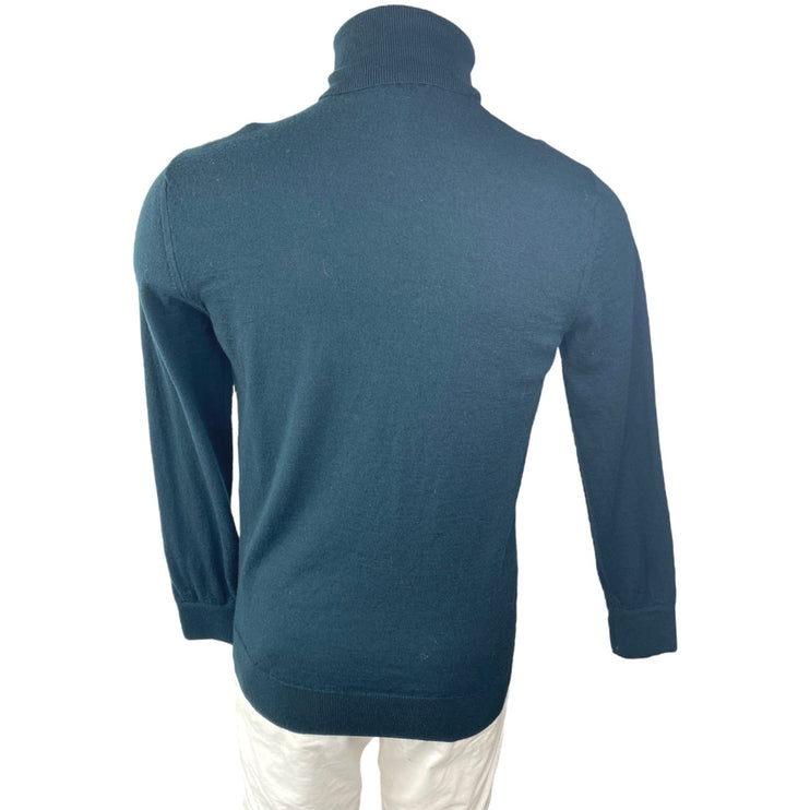 Scotch & Soda Men's Blue Wool Long Sleeve Turtleneck Knit Sweater Top Size M