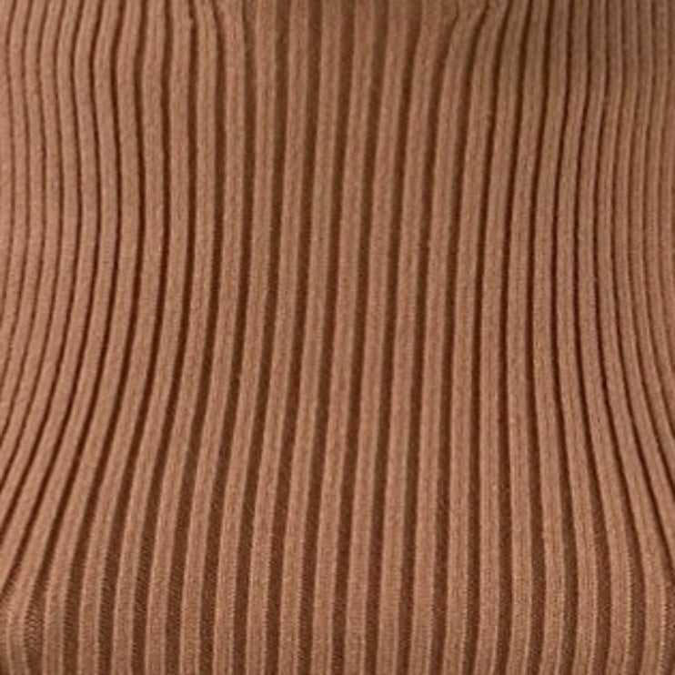 Zara Womens Brown Ribbed Knit Turtle Neck Sleeveless Casual Slim Crop Tank Top S
