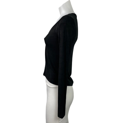 Princess Polly Women's Black Long Sleeve Ring Open Cardigan Crop Top Size 6