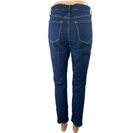 Old Navy Wow Straight Women's Blue Dark Wash High Rise Denim Jeans Pants Size 6